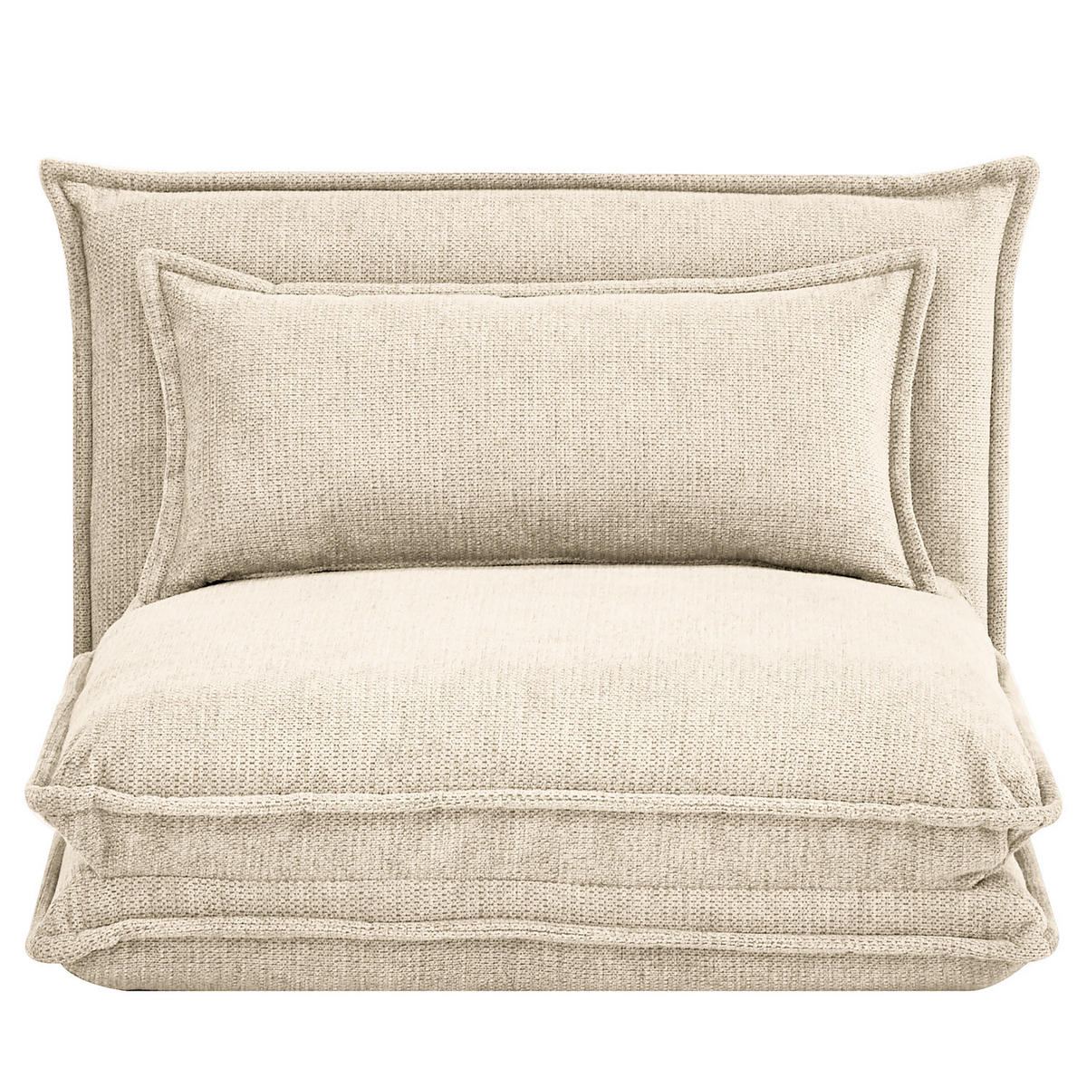 SCHLAFSESSEL - Creme, Textil/Metall (86/59/67cm) - home24