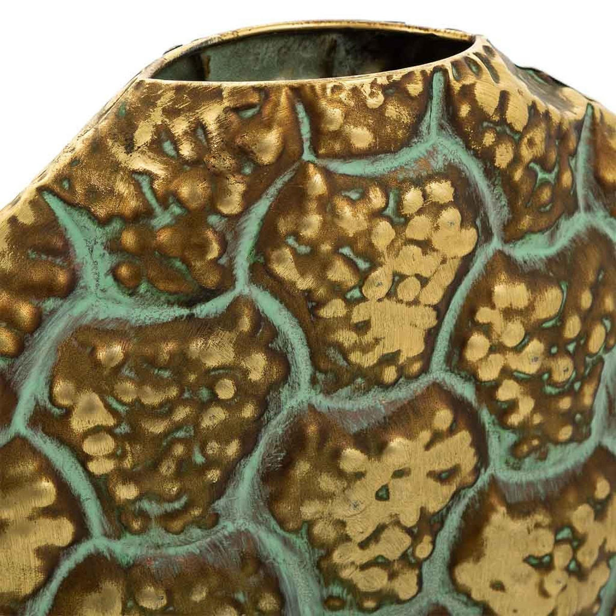 VASE aus Metall, golden, 29x10x35cm - Goldfarben, Metall (35cm) - Wanderlust