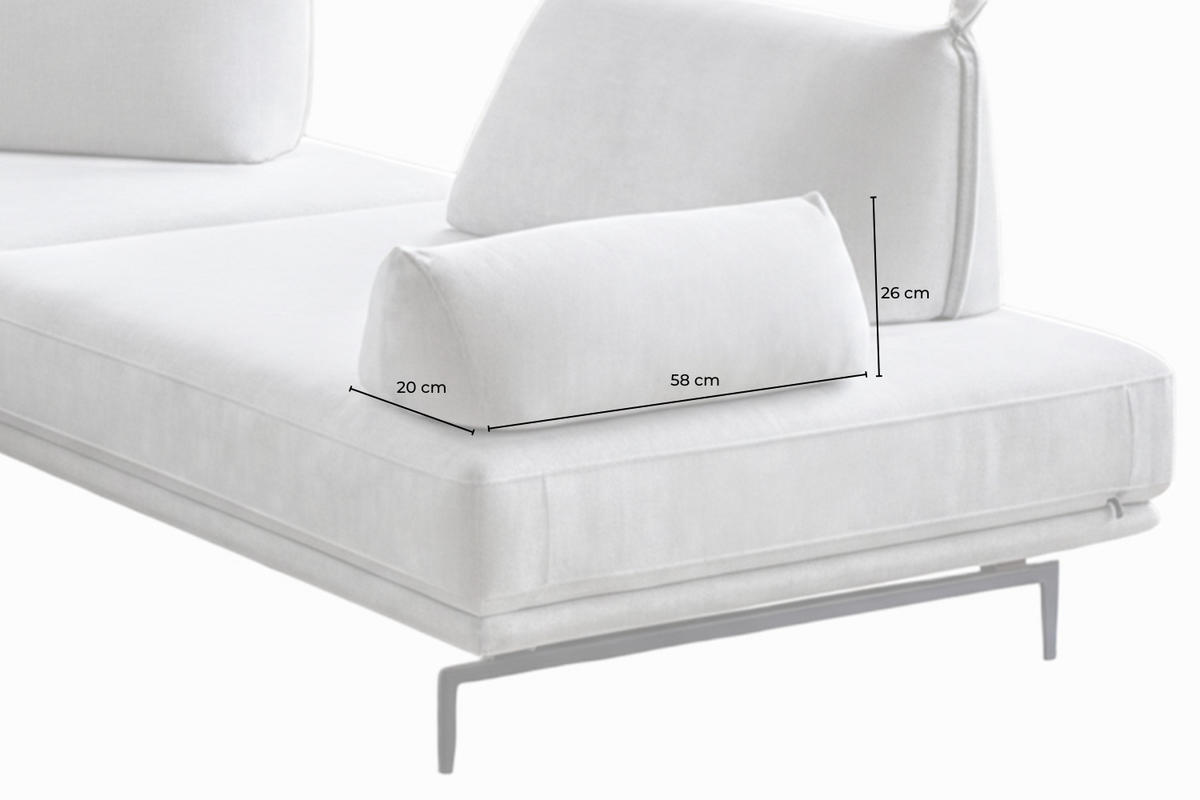 ARMLEHNKISSEN CANE Grau Webstoff - Grau, Textil (58/20cm) - KAWOLA