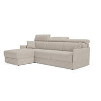 ECKSOFA Miryam - Creme, Metall (232/98cm) - Divani.store
