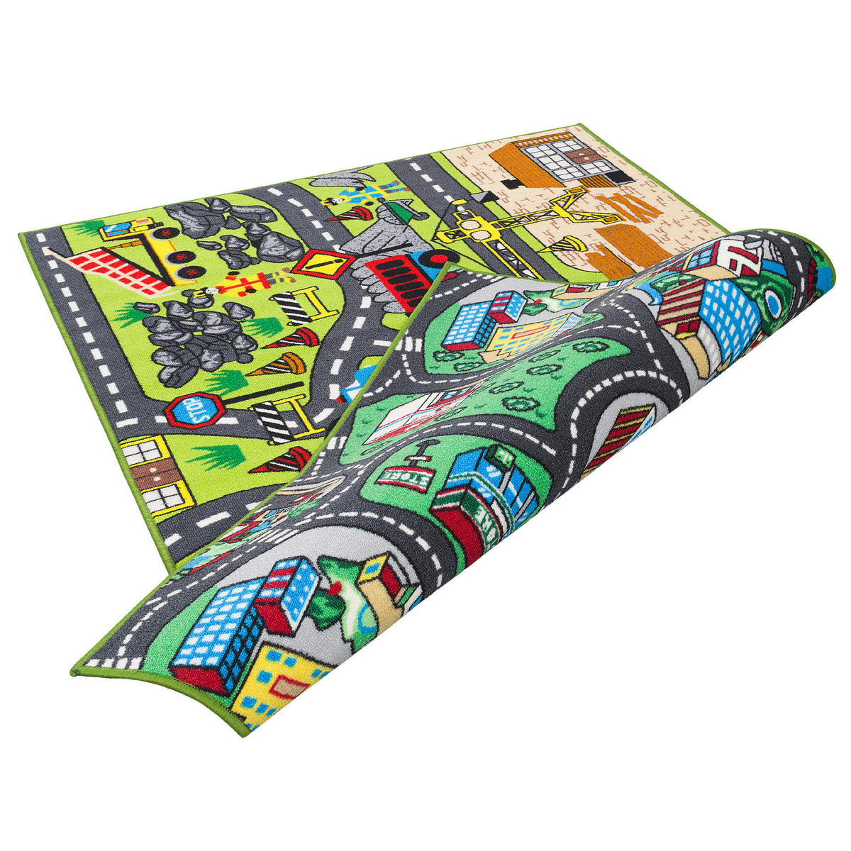 STRASSENTEPPICH BEIDSEITIG BAUSTELLE PLAY CITY - Multicolor, Textil (100/165cm) - Pergamon
