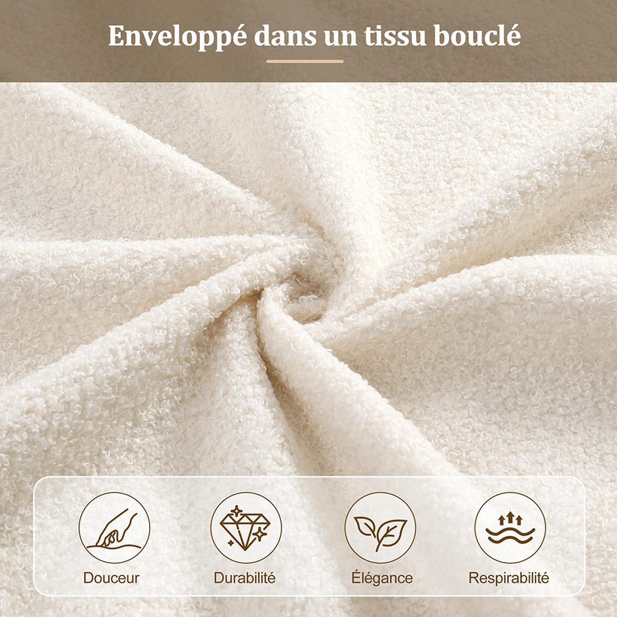 POLSTERBETT 140×190cm mit großem Stauraum in Beige - Beige, Textil (140/190cm) - KOMHTOM