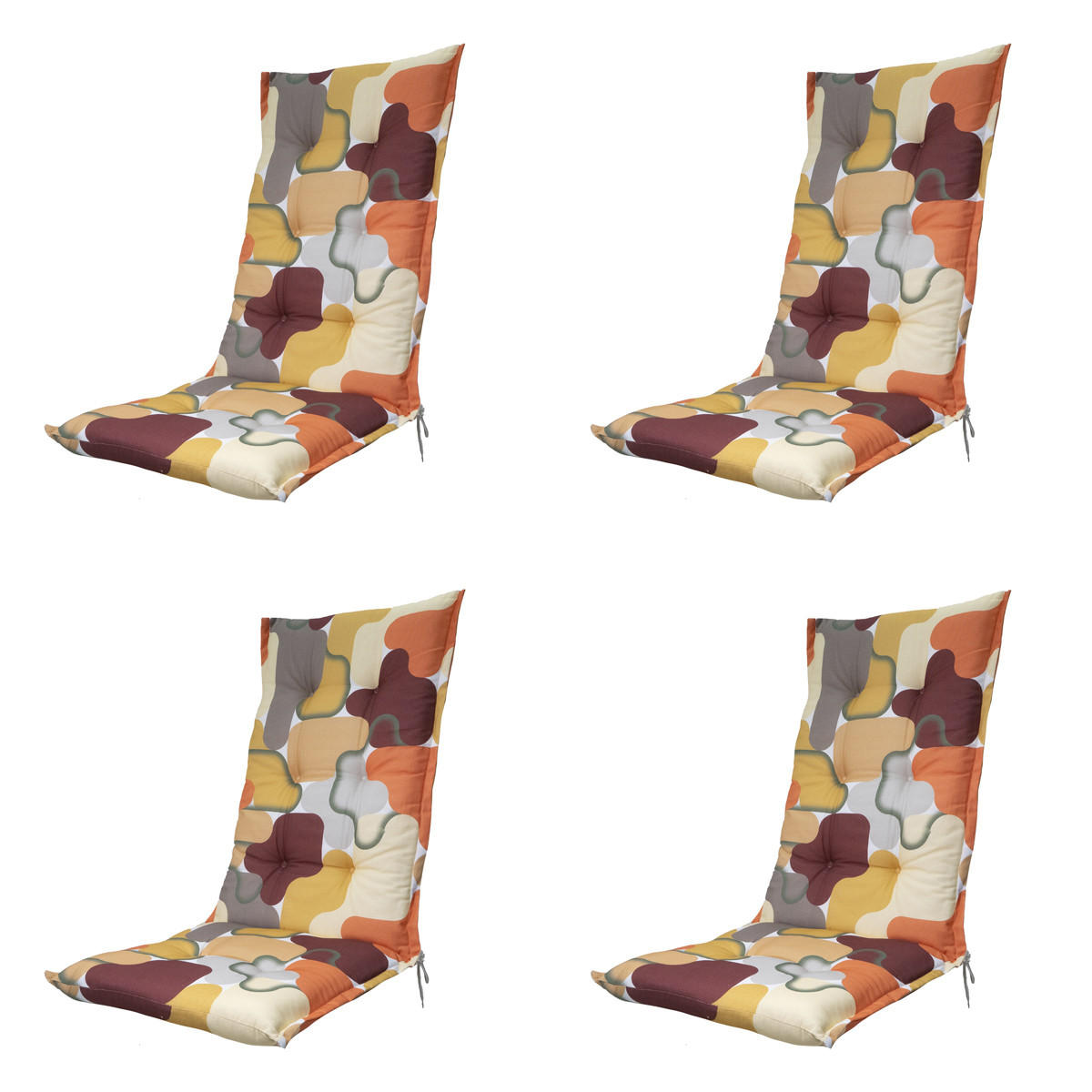 GARTENSTUHLKISSEN Grafi 123/50 cm 4er-Set - Currygelb/Aubergine, Textil (50/7/123cm) - Madison