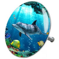 BADEWANNENSTÖPSEL Delphin Korallen - Blau, Metall (8/10/10cm) - Sanilo