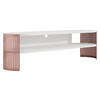 TV-LOWBOARD Fikoli Oval Ember - Messingfarben/Weiß, Holzwerkstoff/Metall (140/40/40cm) - MIRJAN24