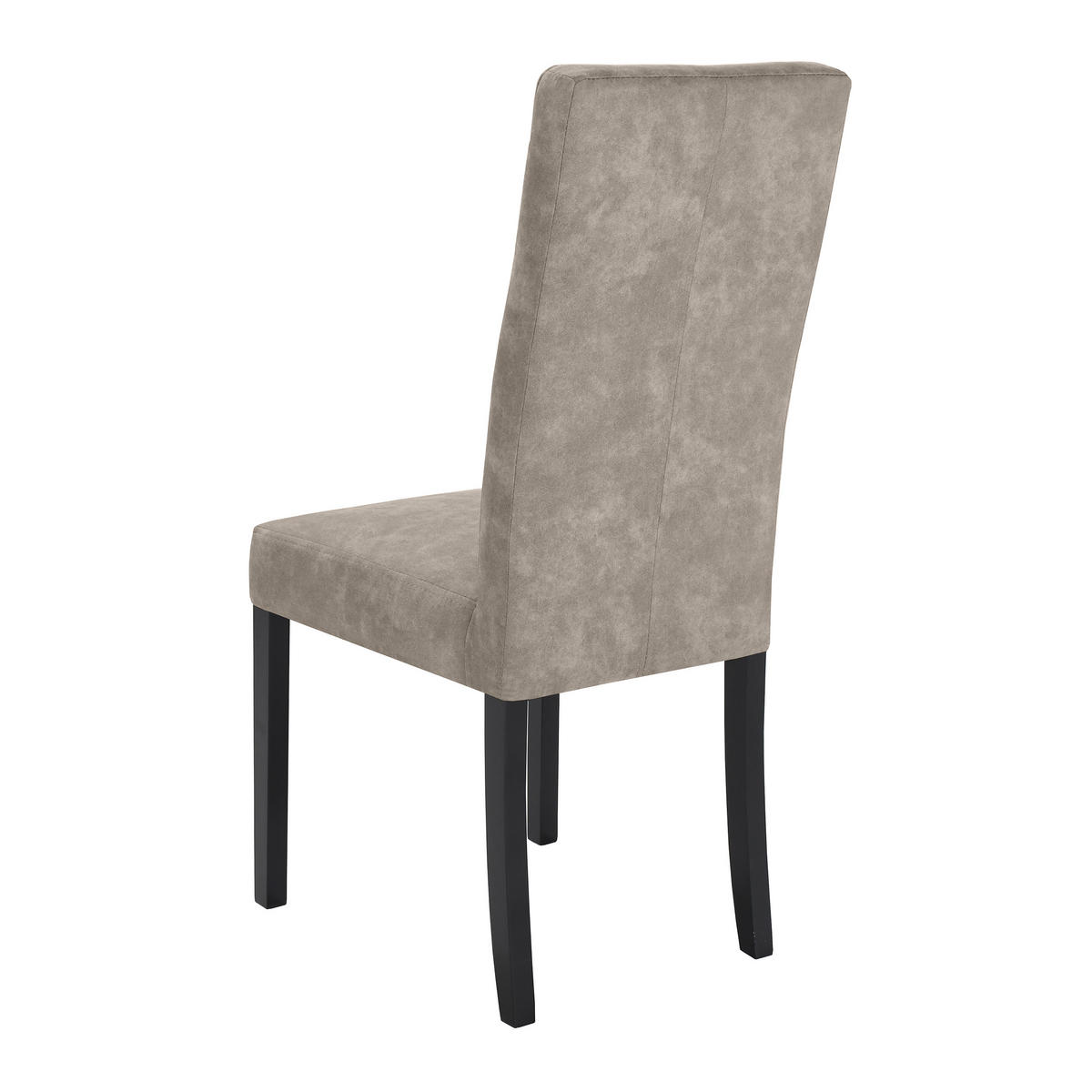 STUHL Solis mit schwarzen Holzbeinen, Polsterstuhl, Cappuccino - Schwarz/Cappuccino, Holz (45/100/42cm) - Beautysofa