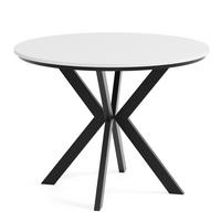 TISCH Weiss EWA Ausziehbar - Schwarz/Weiß, Holzwerkstoff (100/100/76cm) - Sepro Meble