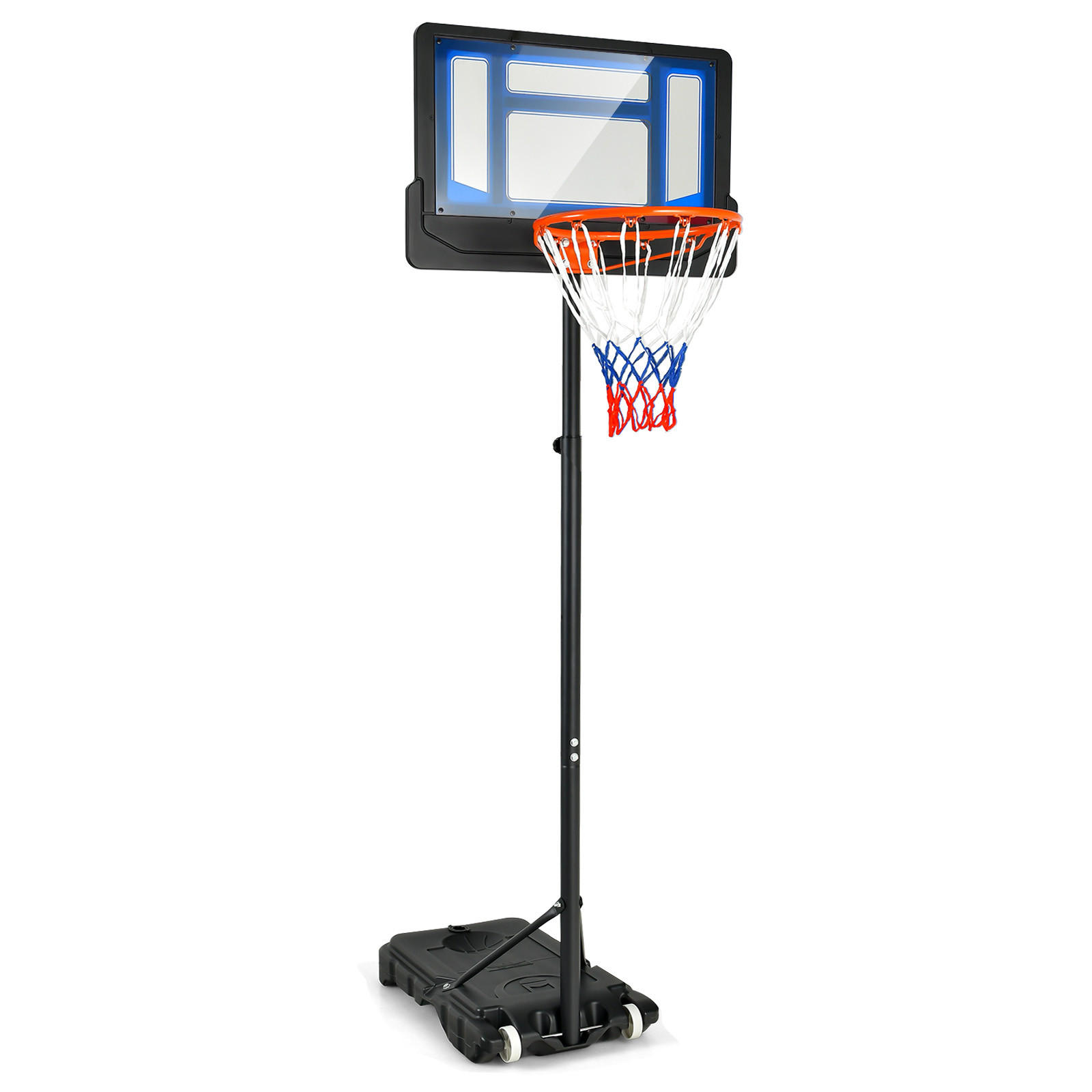 BASKETBALLSTANDER Blau - Blau, Metall (125/76cm) - COSTWAY