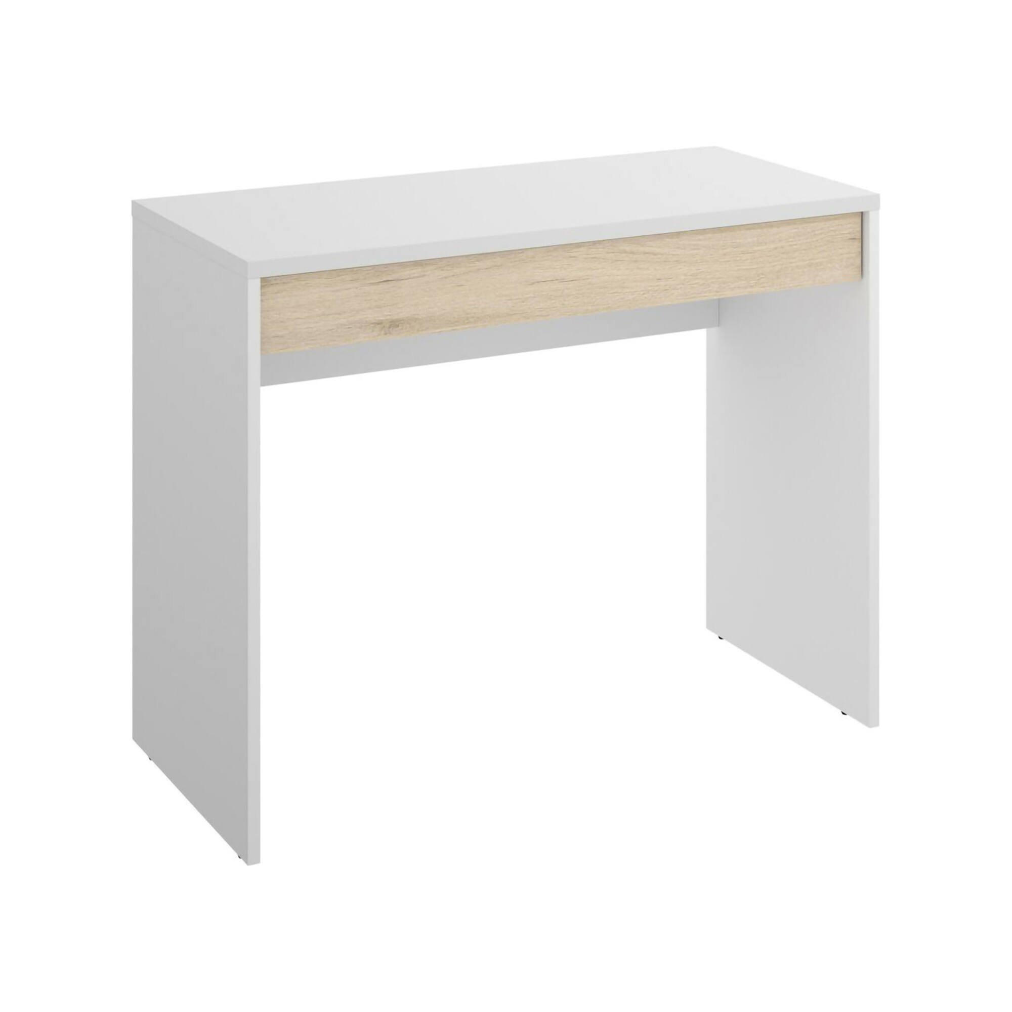 SCHREIBTISCH Weiß, Eiche 49.8/89.5/74.2 cm - Eichefarben/Weiß, Holzwerkstoff (49.8/89.5/74.2cm) - DMORA