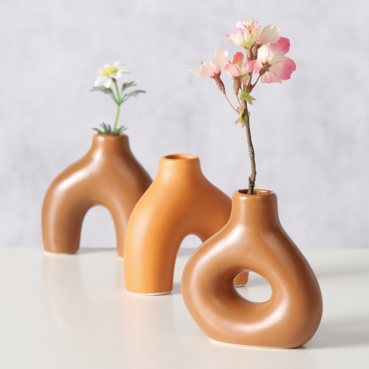 VASENSET handgefertigt Metty 10/3,5/10 cm - Braun, Keramik (10cm) - Boltze Home