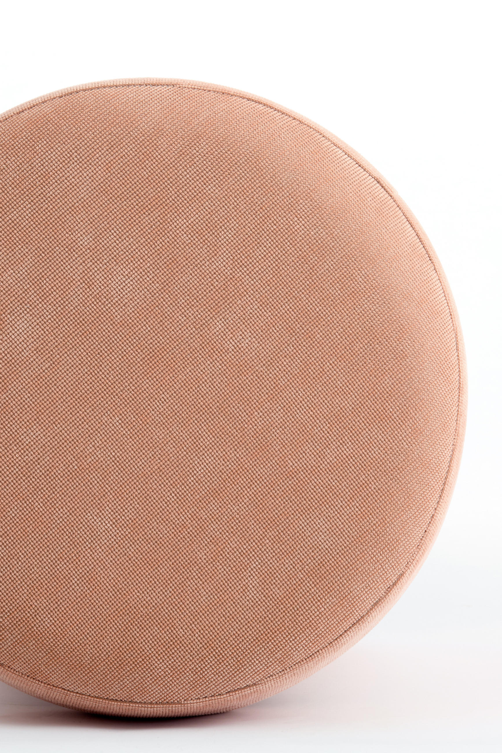 SITZPOUF Curtea Orange Ø42/43 cm - Orange, Holz (42/43/42cm) - Light & Living