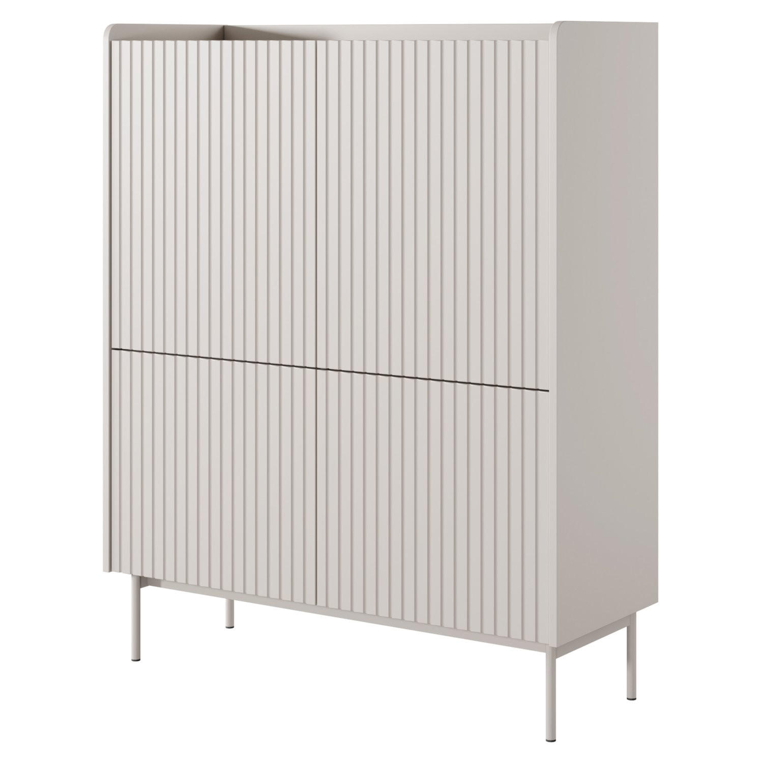 HIGHBOARD Liwelo Greige 103 cm - Taupe, Holzwerkstoff/Metall (103.2/126.2/38cm) - Selsey