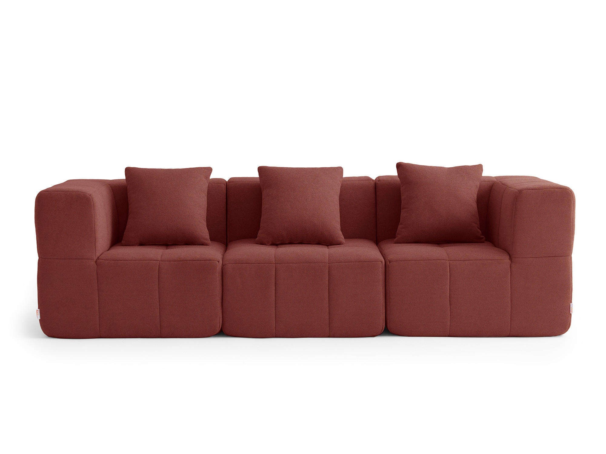 3-SITZER-SOFA Bouclé-Stoff Terrakotta-Rot - Terracotta, Textil (260/73/95cm) - MILYsofa