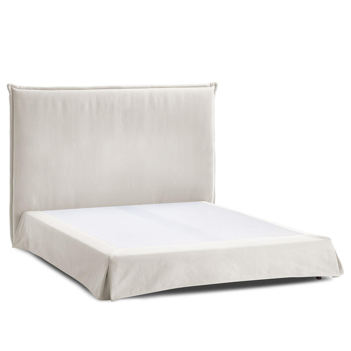 BOXSPRINGBETT mit Husse - Platinfarben, Textil (160/200cm) - home24