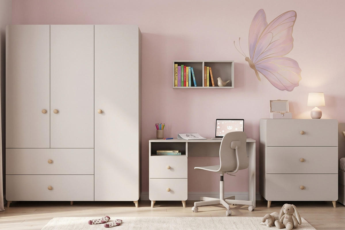 JUGENDZIMMER-SET MARCO C 4-teilig in Kaschmir - Kaschmir, Holzwerkstoff (310/204/51cm) - Deine Möbel 24