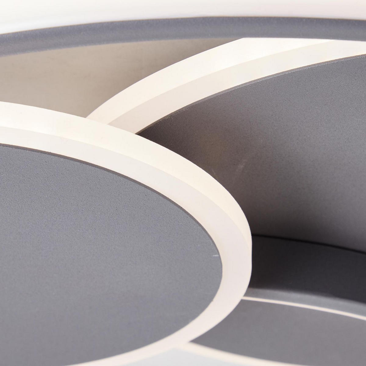 DECKENLEUCHTE Runda G99371/22 - Grau, Metall (50/50/7cm) - Brilliant