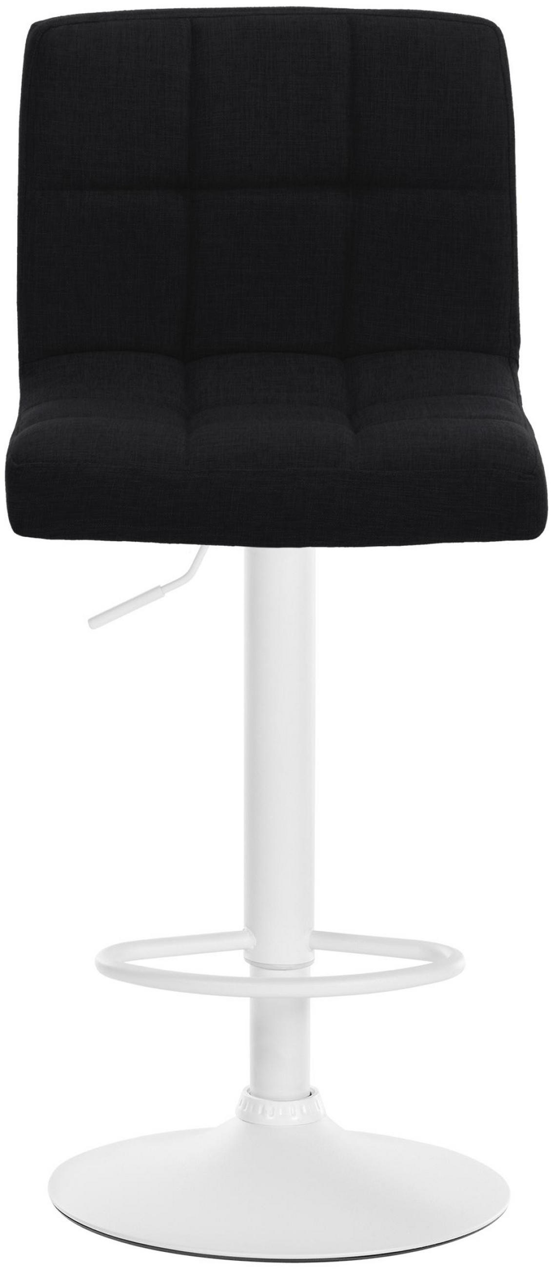 BARHOCKER 2er Set Stoff schwarz - Schwarz, Textil/Metall (46/94/47cm) - CLP