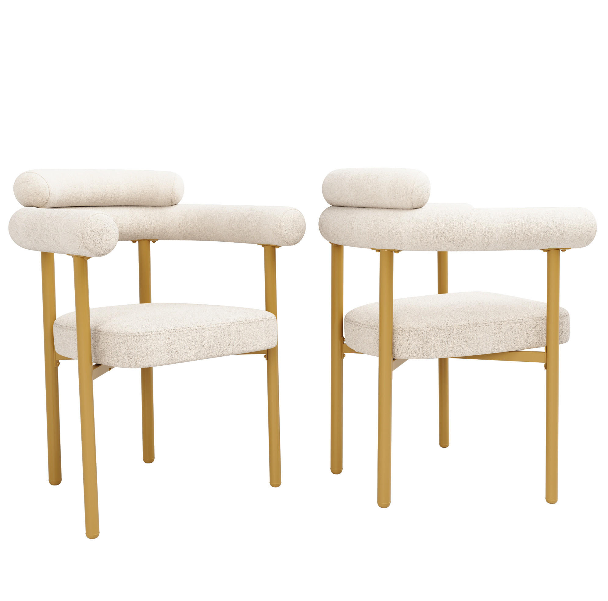 ESSZIMMERSTUHL mit ergonomischer Rückenlehne 70 x 62 x 84 cm Beige - Beige, Metall (62/84/70cm) - Meubliv