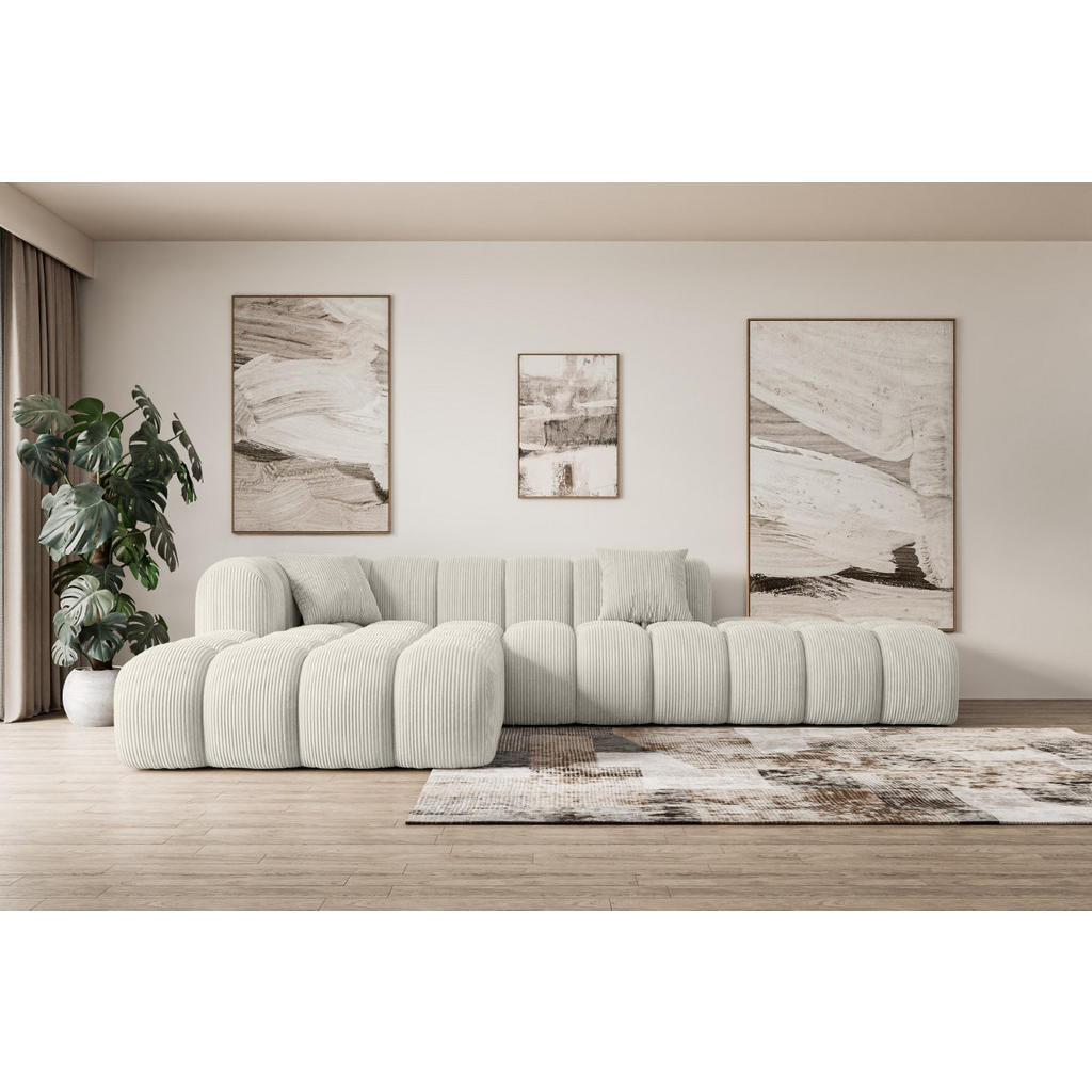 Thumbnail - Altdecor Ecksofa, Hellgrau, Textil, 6-Sitzer, L-Form, Ottomane links, 289x176 cm, Wohnzimmer, Sofas & Couches, Wohnlands...