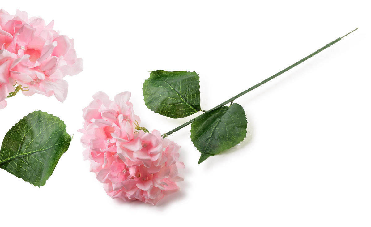 KUNSTBLUME Virdis Hortensia Rosa 73/73/73 cm Kunstoff - Rosa, Kunststoff (73cm) - Mondex