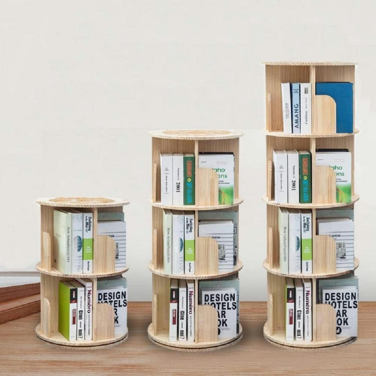 BÜCHERREGAL Massivholz 4-stöckig 128 cm - Braun, Holz (44/128/44cm)