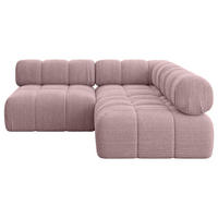 ECKSOFA modulares Sofa Samaro-L1 - 190x190x70 cm Rosa Cord - Rosa, Holzwerkstoff/Textil (190/190cm) - ALTDECOR