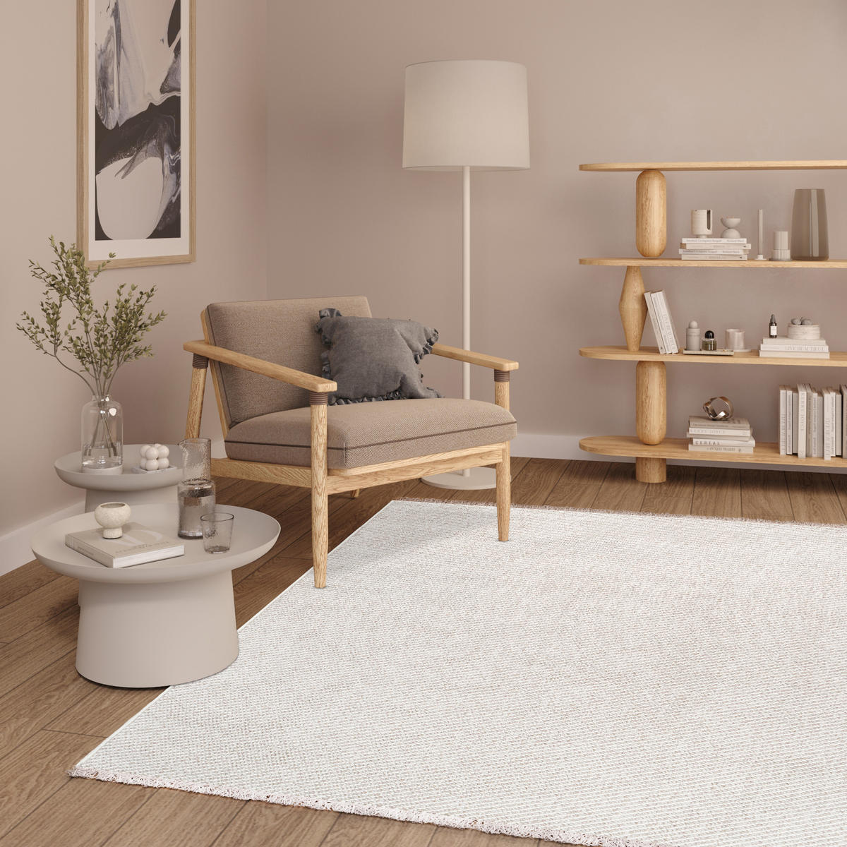 TEPPICH AGRA Weiß 140/190 cm - Weiß, Textil (140/190cm) - Tapiso