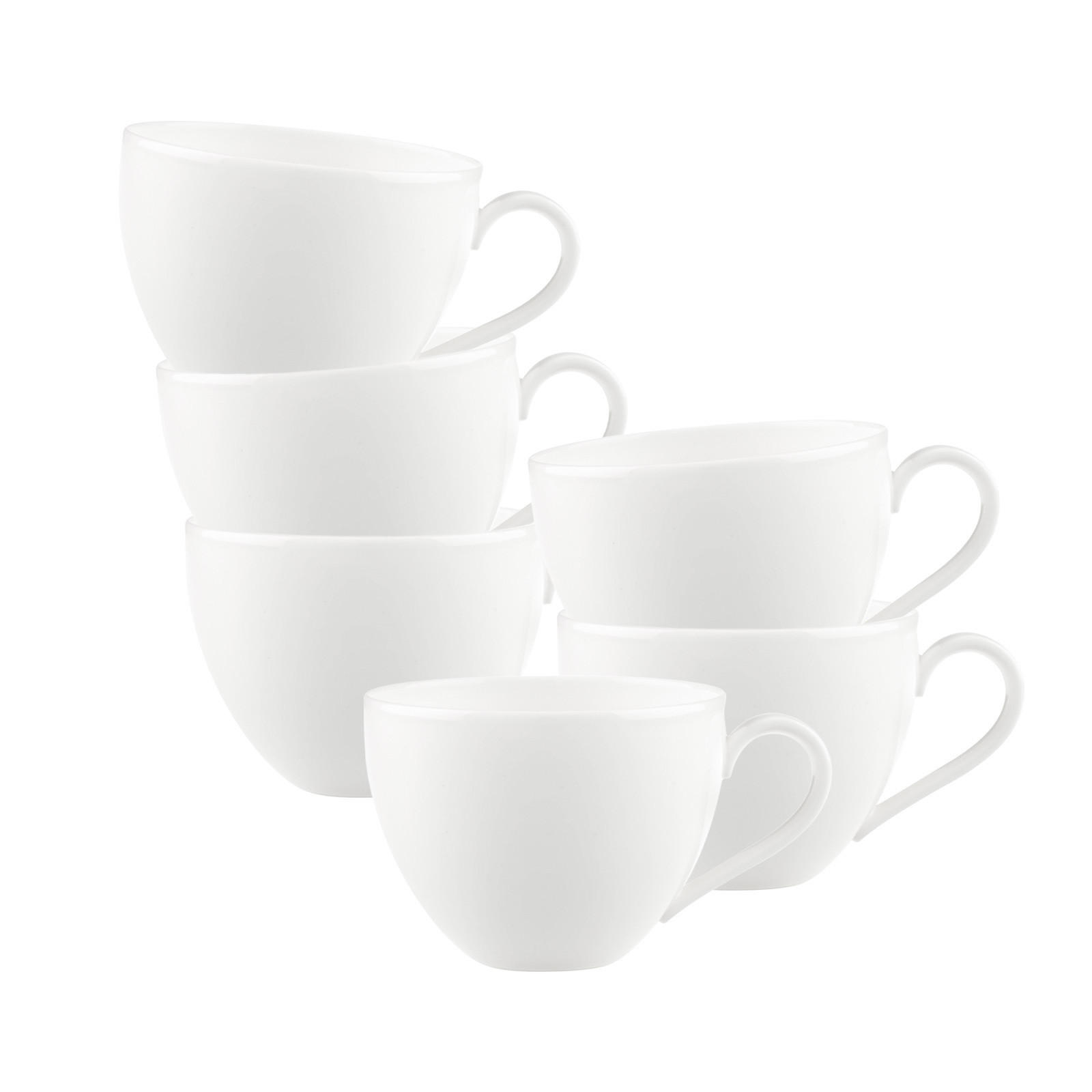 KAFFEETASSEN Anmut weiß 150 ml 6er Set - Weiß, Keramik (0.15L) - Villeroy & Boch