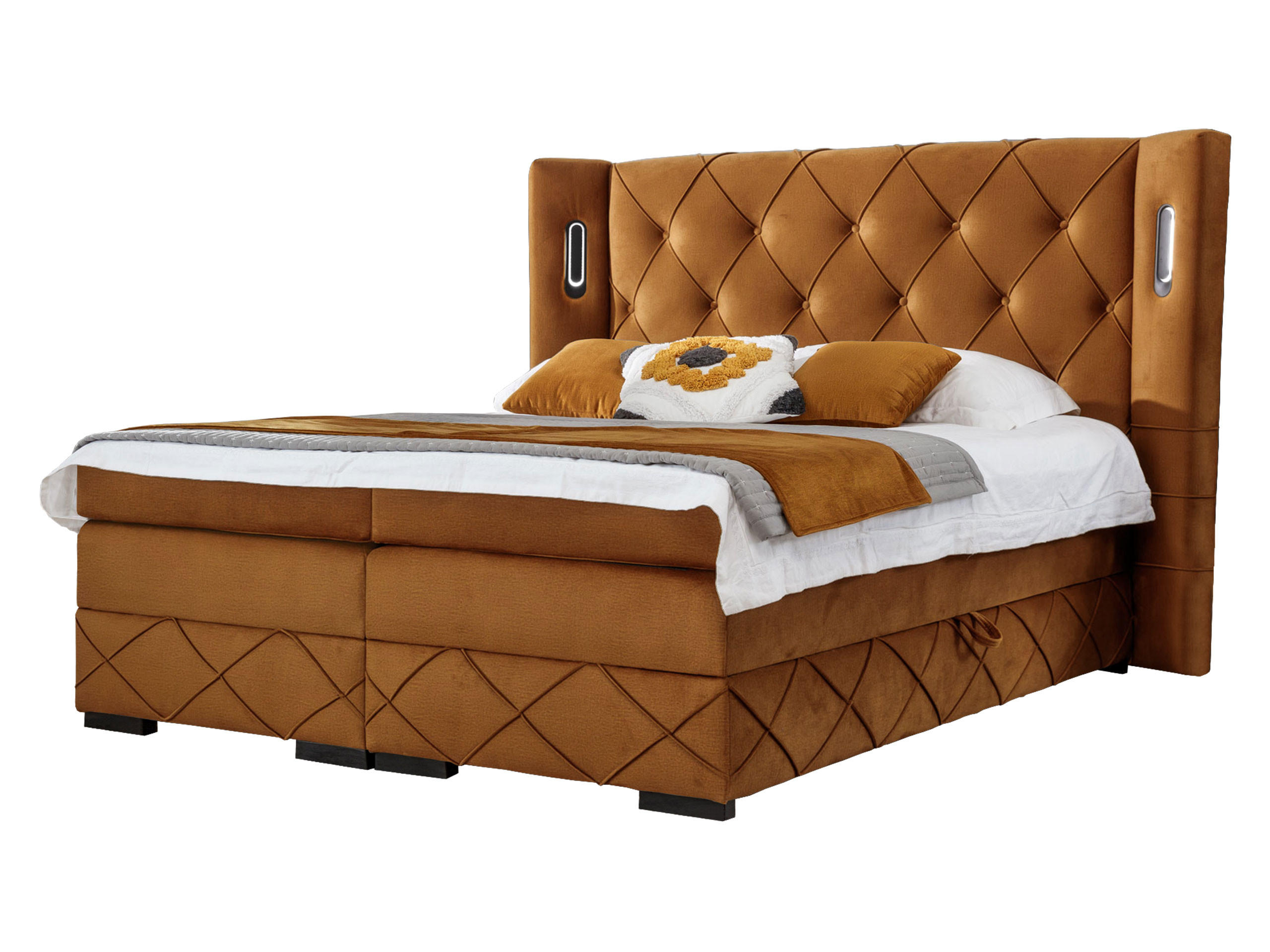 BOXBETT Focus Lux - Bronzefarben, Holz (160/200cm) - MIRJAN24