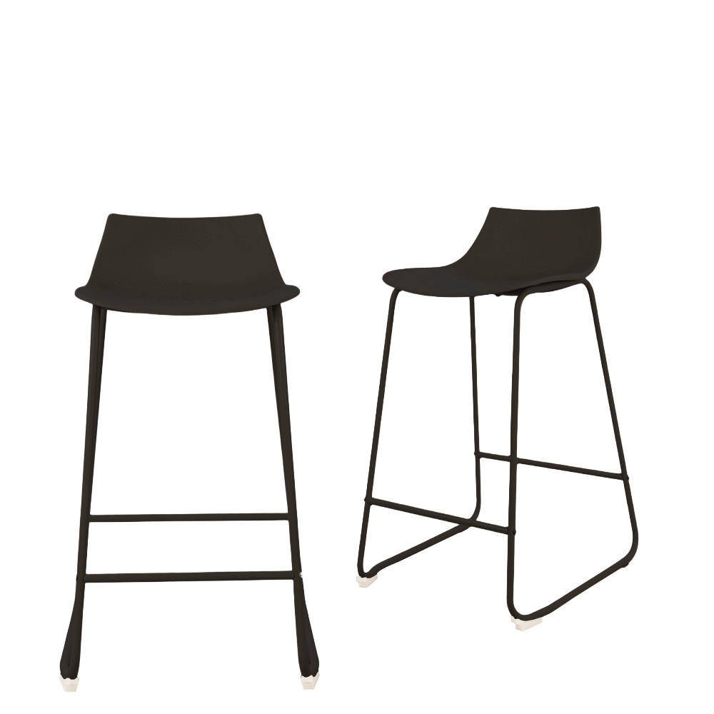 BARHOCKER - Metall - Schwarz - 4er-Set - Schwarz, Metall (47/82/48cm) - Drawer