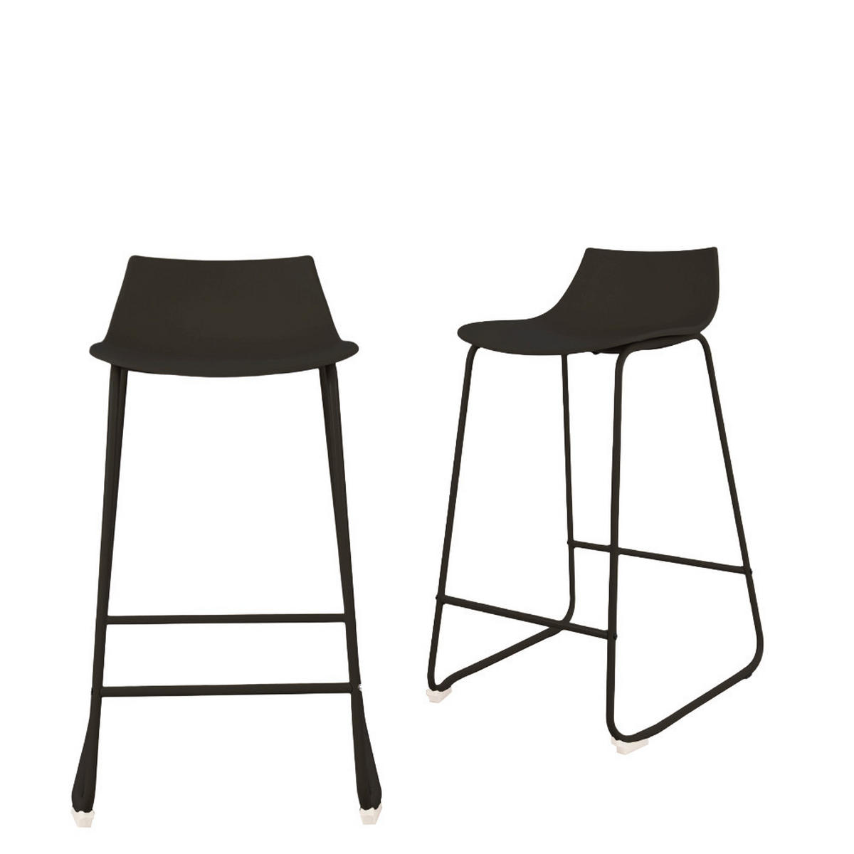 BARHOCKER - Metall - Schwarz - 4er-Set - Schwarz, Metall (47/82/48cm) - Drawer