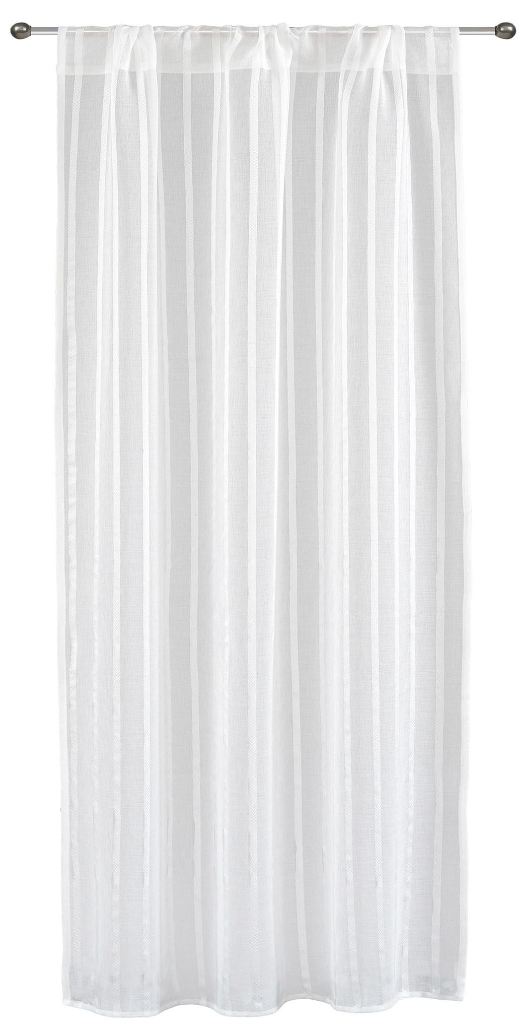 VORHANG Zion - Weiß, Textil (140/1/250cm) - home&you