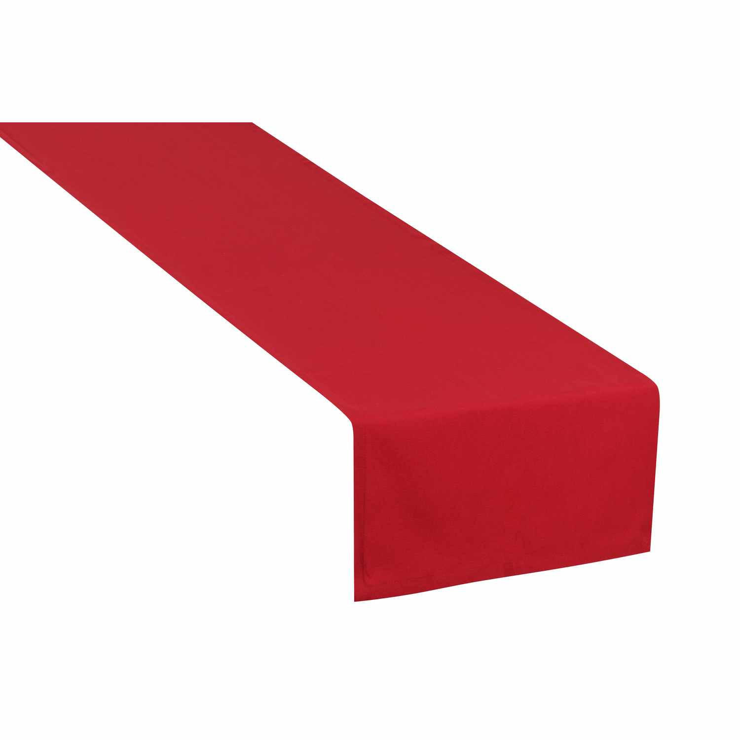 TISCHLÄUFER IN LEINENOPTIK DOVE Blickdicht - Rot, Textil (150/50/0.5cm) - Tom Tailor