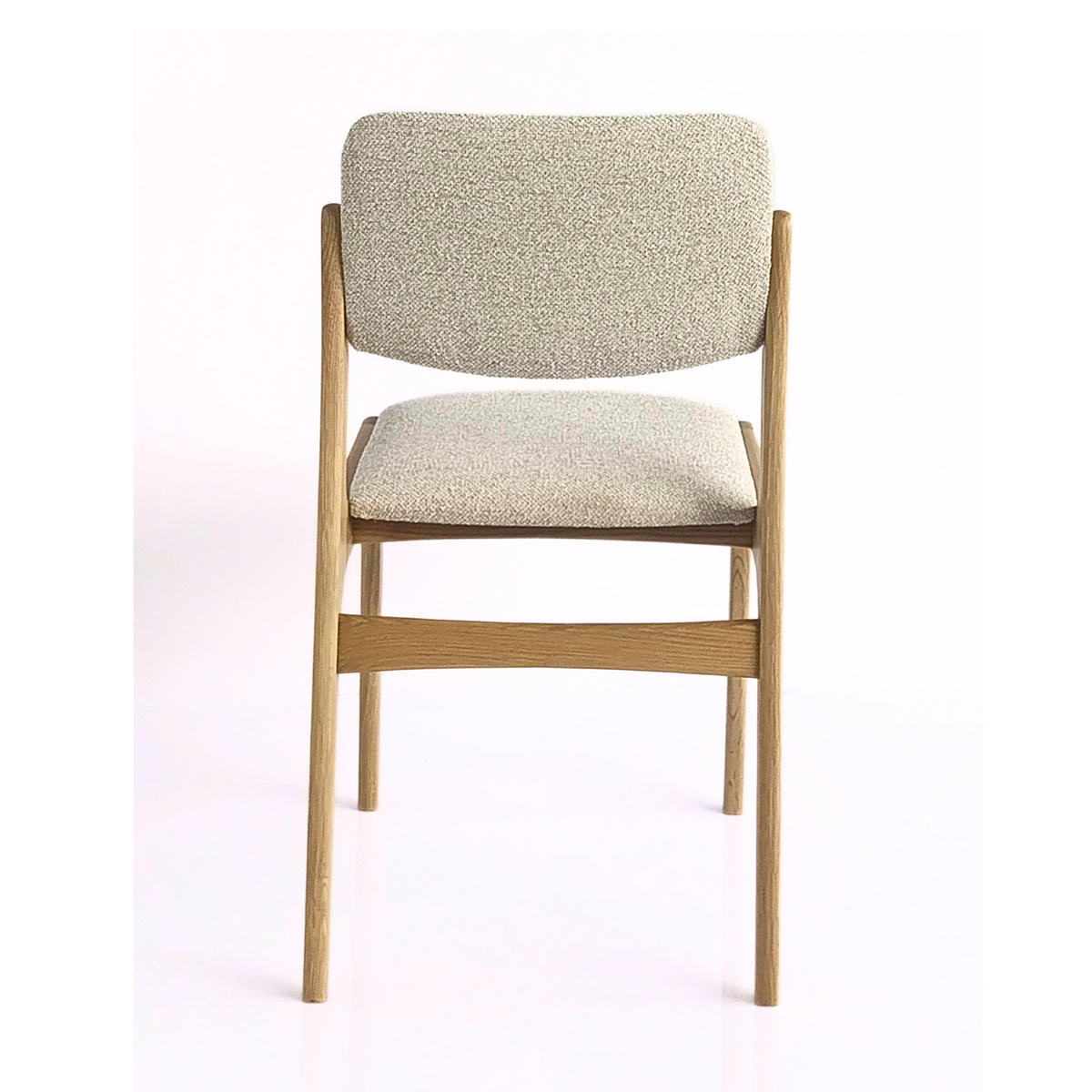 ESSZIMMERSTHUHL Oslo, Natur Massiveiche + beiger Stoff - Beige, Holz (52/45cm) - WOODEK