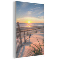 AKUSTIKBILD Strand - Meer - Düne - Sonnenuntergang - Landschaft Wanddeko 60x90 cm - Beige, Kunststoff (60/90/0.9cm) - MuchoWow