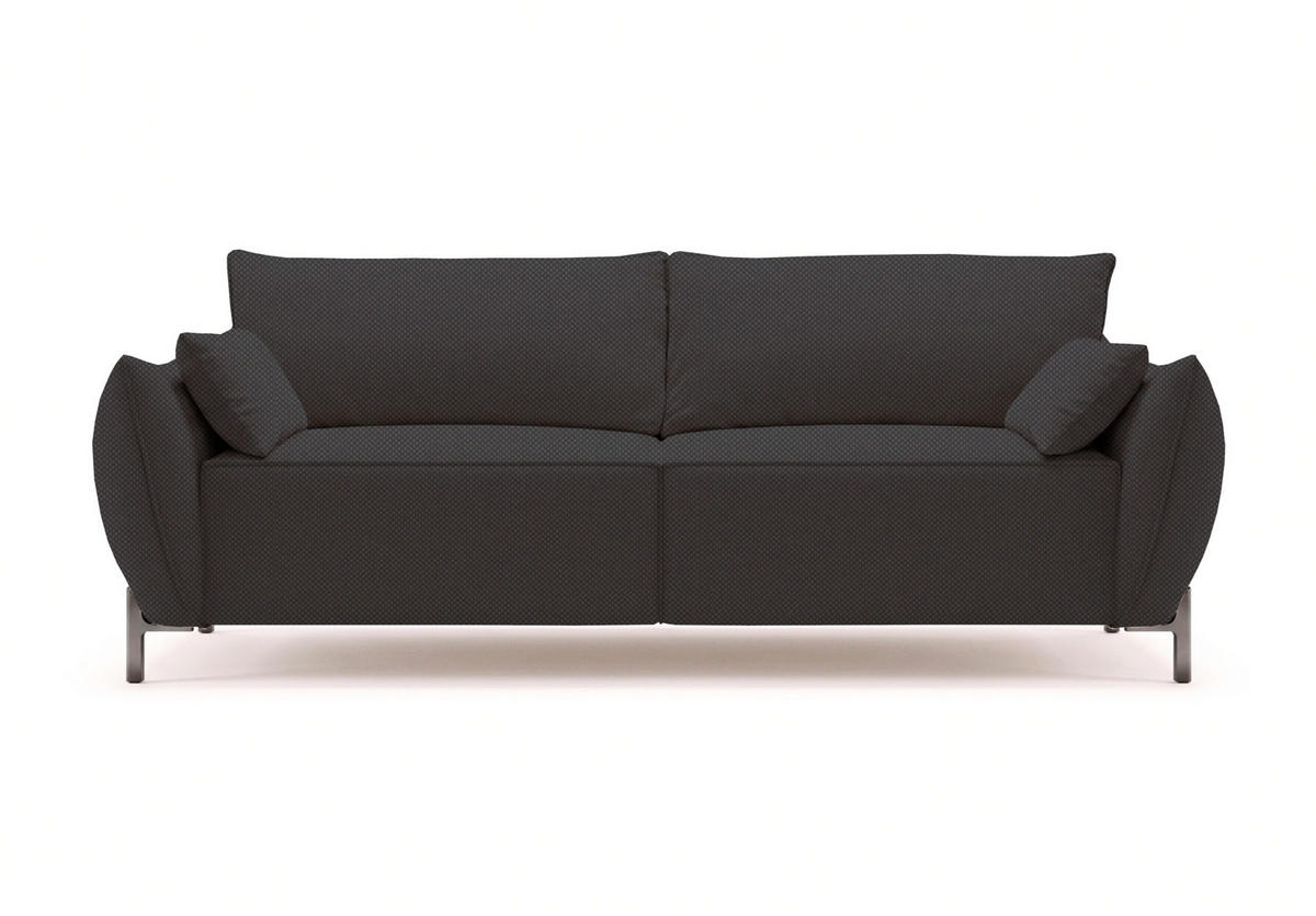 SOFA 2-Sitzer für Terrasse und Garten, Stoff Sunlight, Graphit, SUNMEE - Dunkelgrau, Holz (158/90/95cm) - Kaiser Möbel