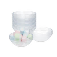 6XDESSERTSCHALEN - Transparent, Glas (12.5cm) - Relaxdays