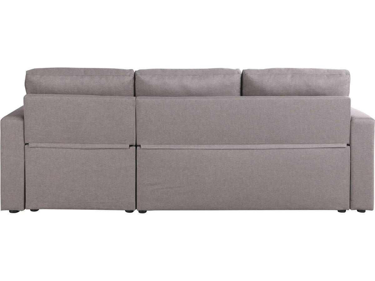ECKSCHLAFSOFA Alain Taupe - Taupe, Textil (221/145cm) - Habitat Garten