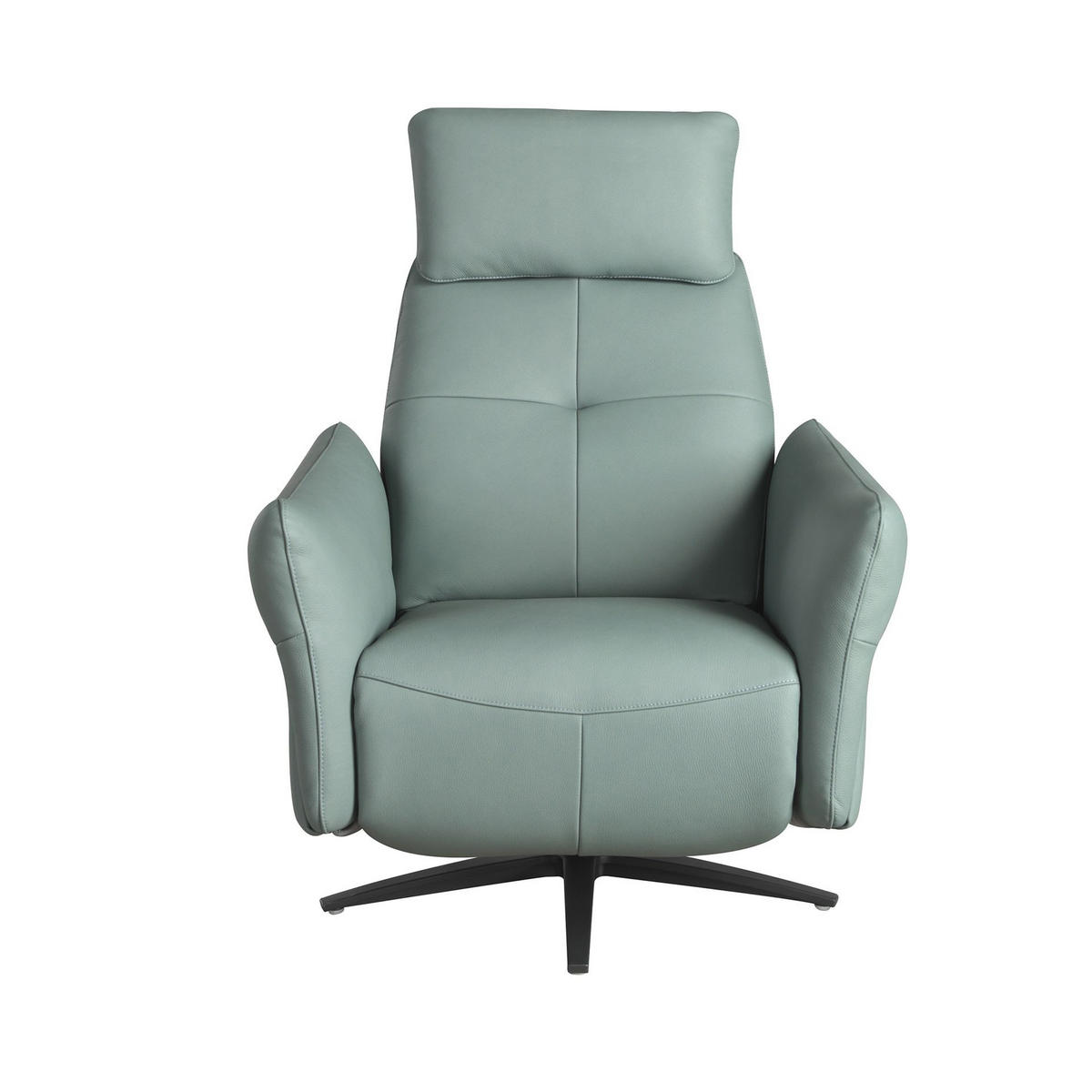 FERNSEHSESSEL Türkisgrüner Lederdrehsessel Relax 81/90/110 cm - Türkis/Schwarz, Leder/Fell (81/110/90cm) - ANGEL CERDA