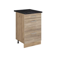 DULAP DE BAZĂ DE BUCĂTĂRIE R-Line, Sonoma/Stejar auriu, 50 cm стільниця Антрацит - stejar miere/stejar Sonoma, compozit lemnos (50/81.6/60cm) - Vicco
