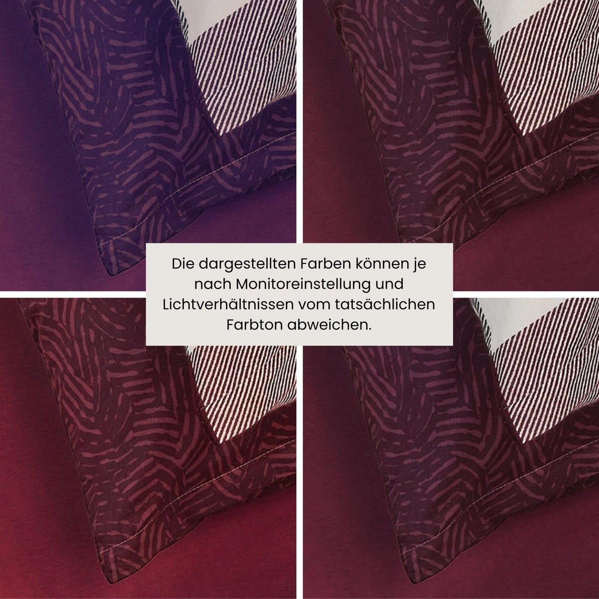 BETTWÄSCHESET Alice - Feinbiber - 2-teilig - 135 x 200 cm - Burgund - Rotbraun, Textil (135/200cm) - SCHIESSER