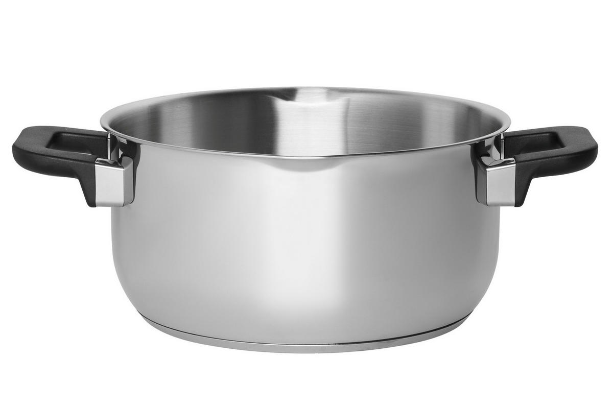 EDLESTAHLTOPF Ø 24 cm - Silberfarben, Metall (24cm)