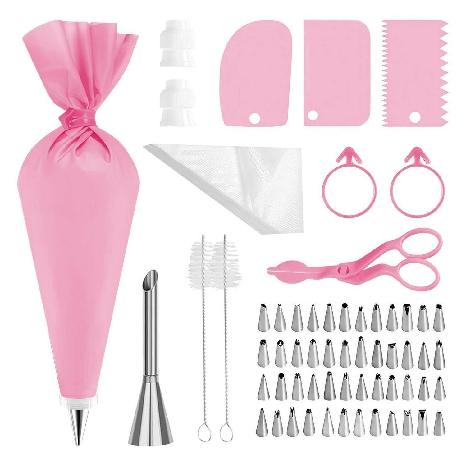 SPRITZBEUTEL Set 80-teilig Tortendekoration - Rosa, Kunststoff (19/3.3/30cm)