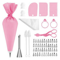 SPRITZBEUTEL Set 80-teilig Tortendekoration - Rosa, Kunststoff (19/3.3/30cm)