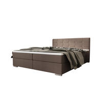 BOXBETT ZILANO 1 mit Matratze H3 und Topper 160x200 Cosmic 808 - Braun, Holz/Textil (160/200cm) - Bedante