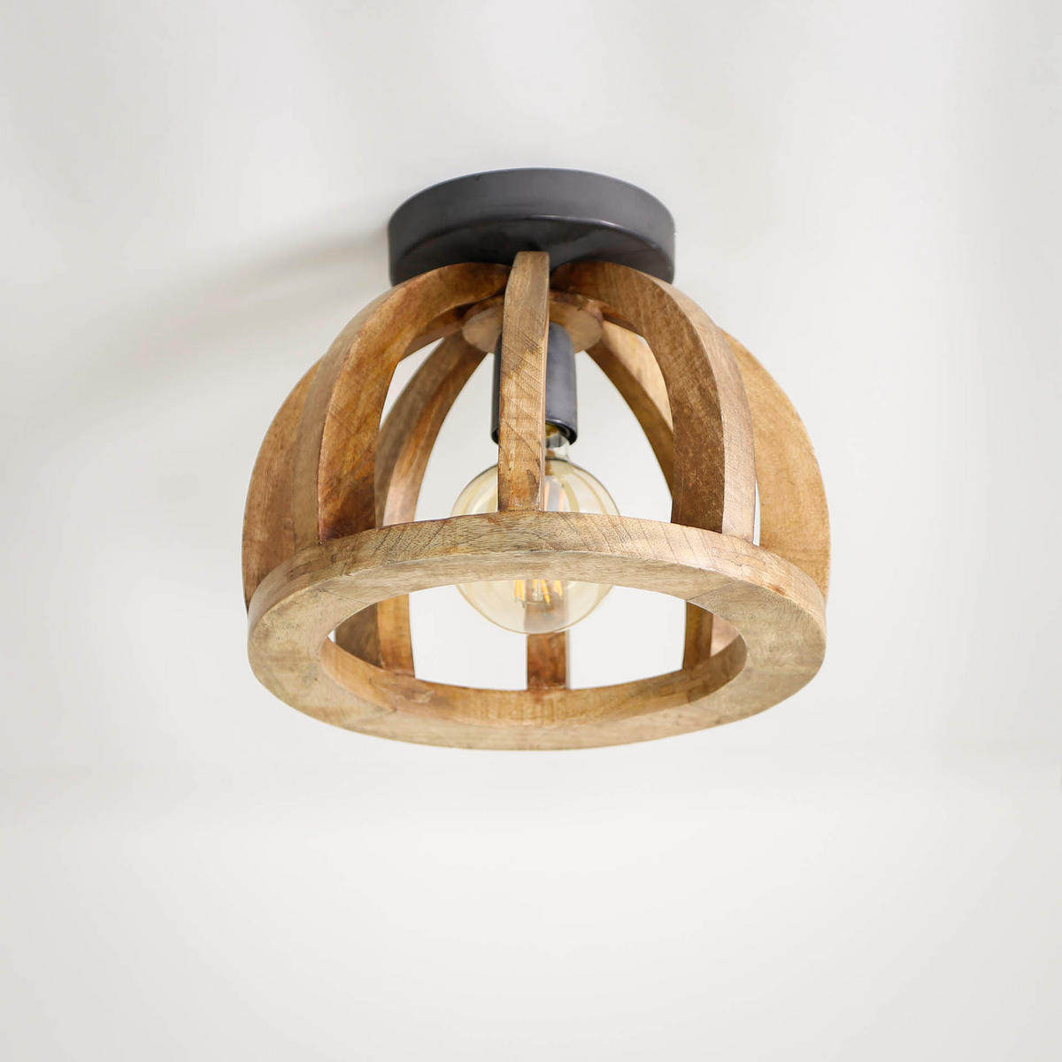 DECKENLEUCHTE Braun 30/30/24 cm - Braun, Holz (30/30/24cm) - Hoyz Collection