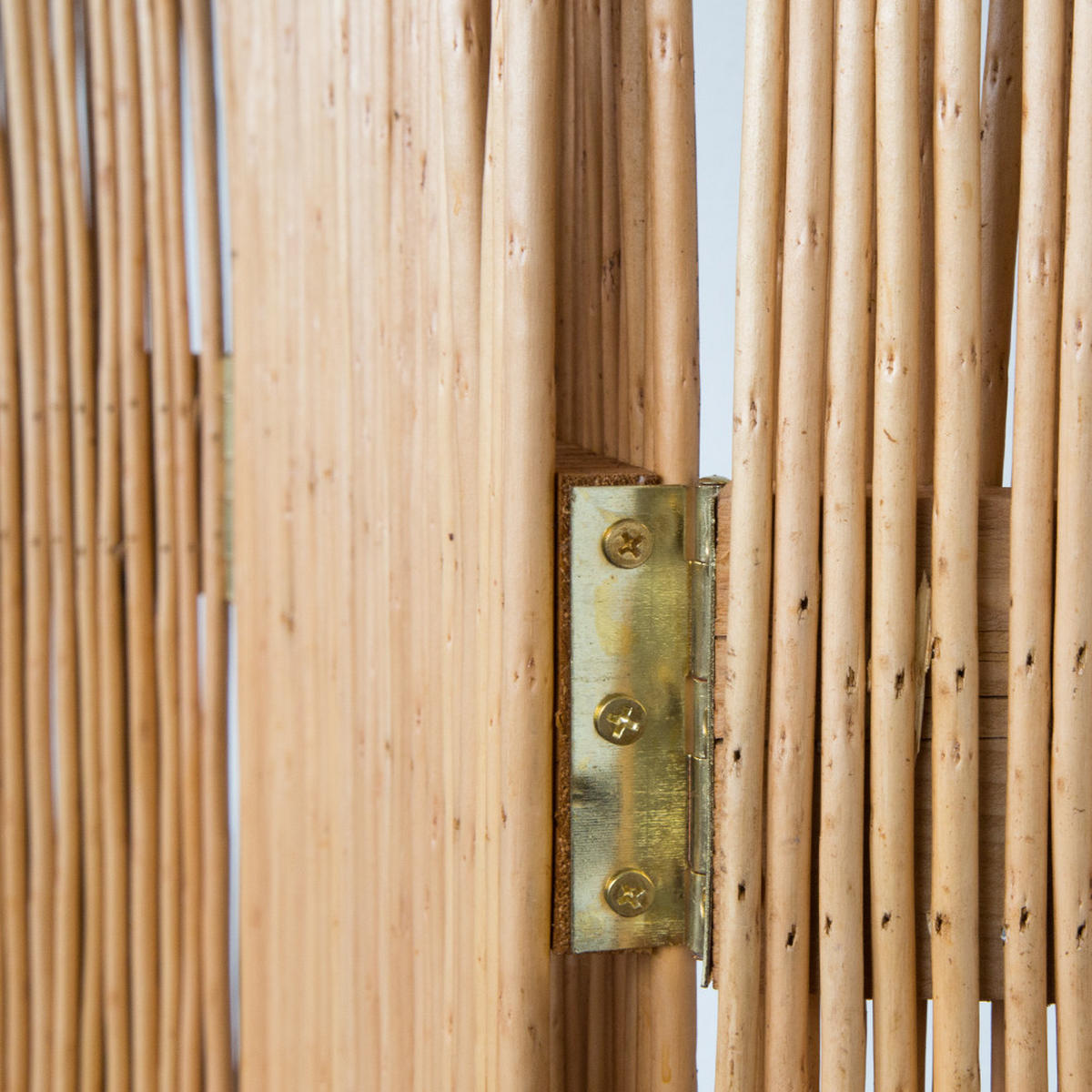 PARAVENT 3-tlg. 120/170 cm Hellbraun Weide - Hellbraun, Naturmaterialien (120/170/3cm) - Homestyle4u