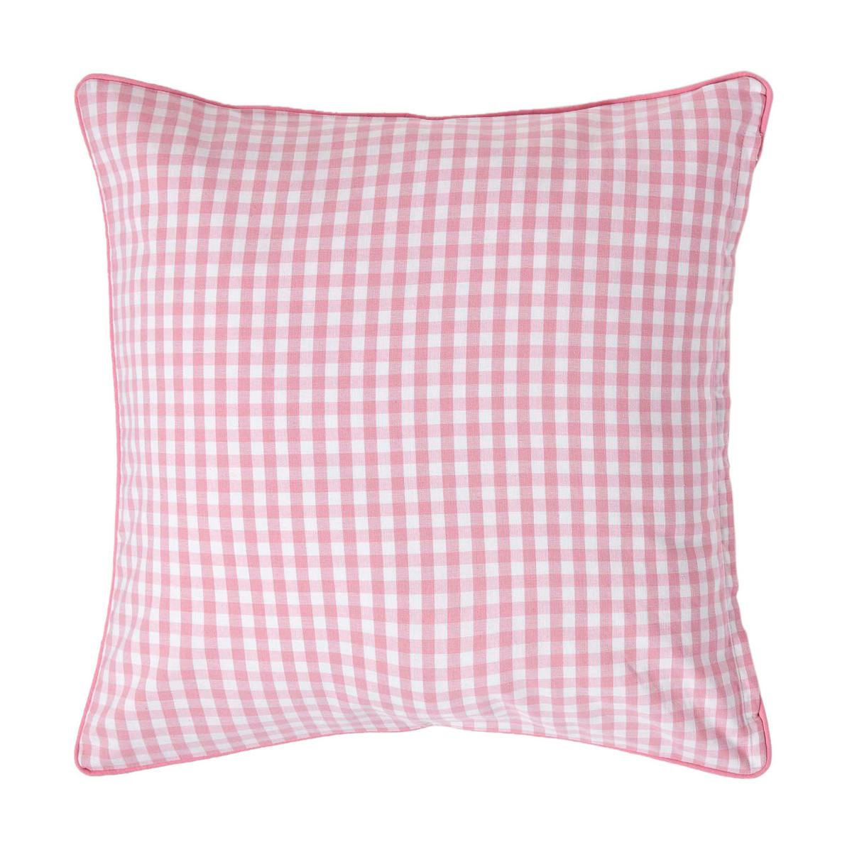 KISSENHÜLLE Vichy-Karo 60/60 cm, 100% Baumwolle - Rosa, Textil (60/60cm) - Homescapes