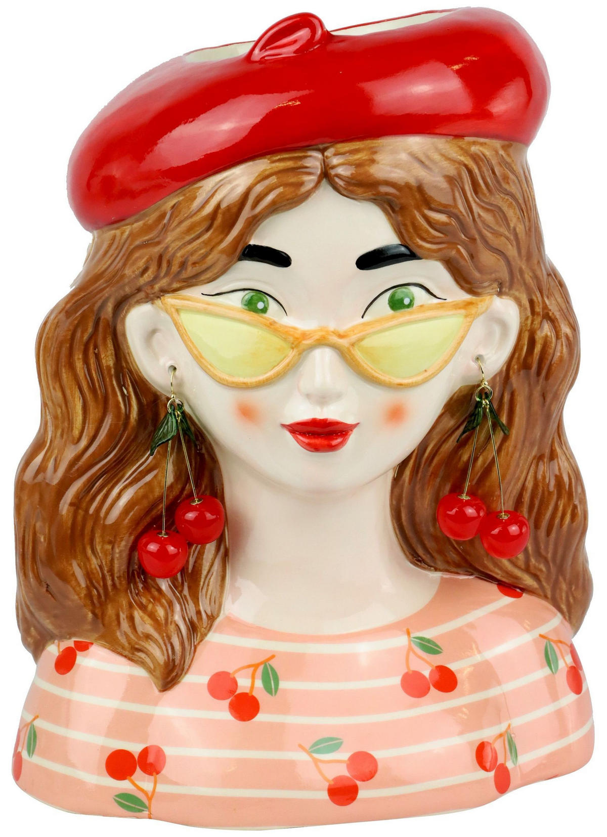 PFLANZFIGUR Cherry Lady - Multicolor, Keramik (20.7/27.4/14.7cm) - FURNARO