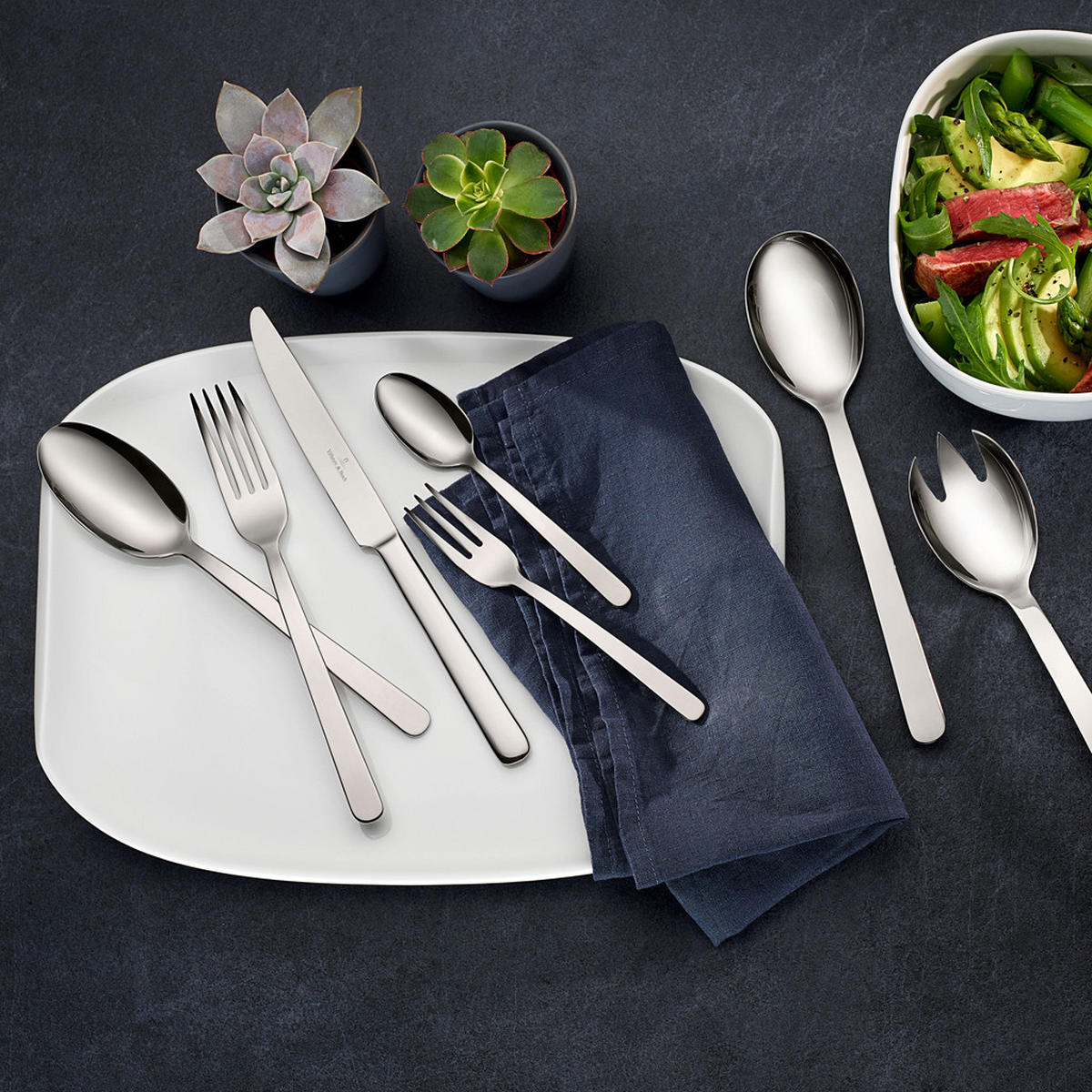 TAFELBESTECK Louis silber 68er Set - Silberfarben, Metall - Villeroy & Boch